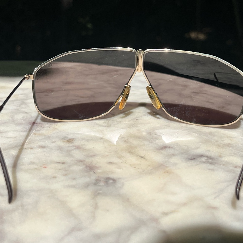 1980s Carrera Gold and Black Sunglasses